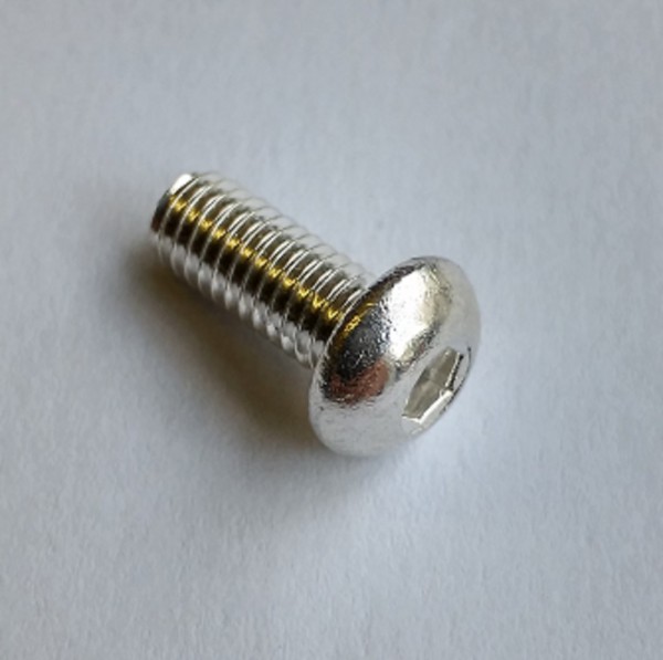 CNC Aluschraube silber poliert M5x12mm